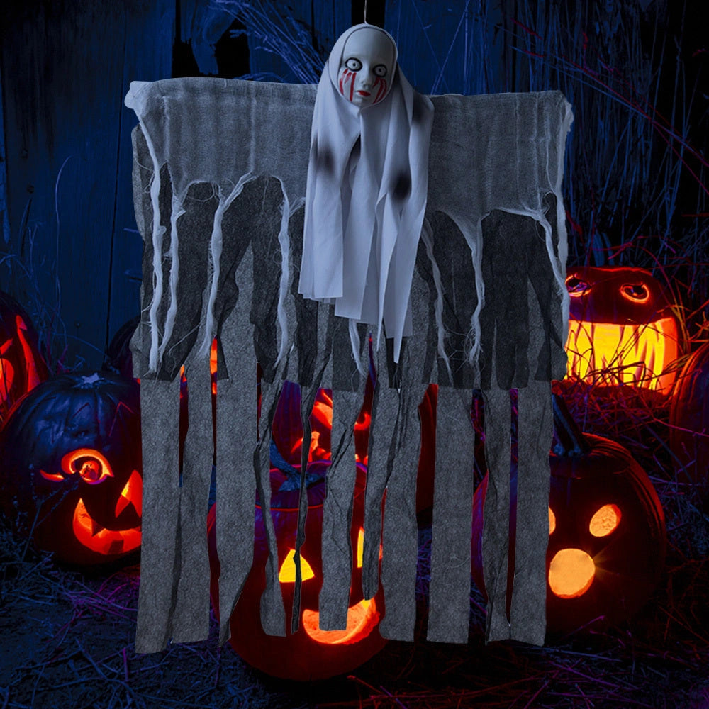 Skeleton Hanging Ghost Halloween Decoration for Haunted House and Party Scenes