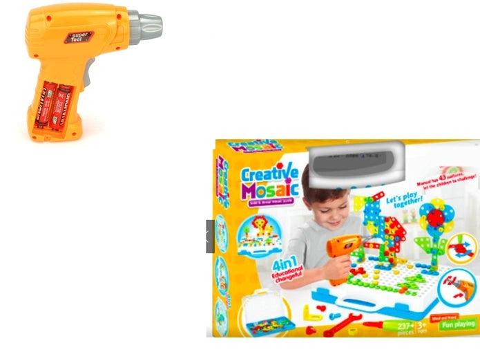 Educational Building Kit with Safe Plastic Power Drill