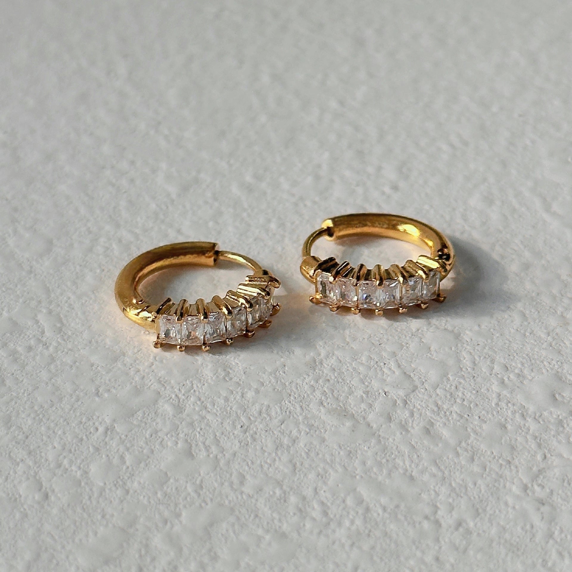 Retro Titanium Steel Zircon Earrings with Flower Design