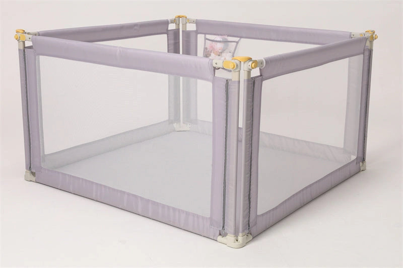Adjustable Height Baby Play Fence with Sponge Padding, 120X120X68cm