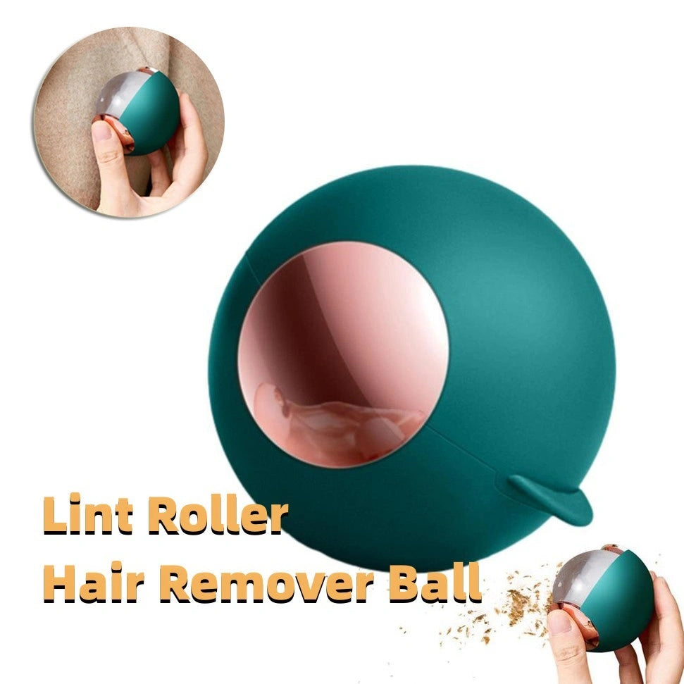 Reusable gel lint roller for pet hair with washable sticky roller ball