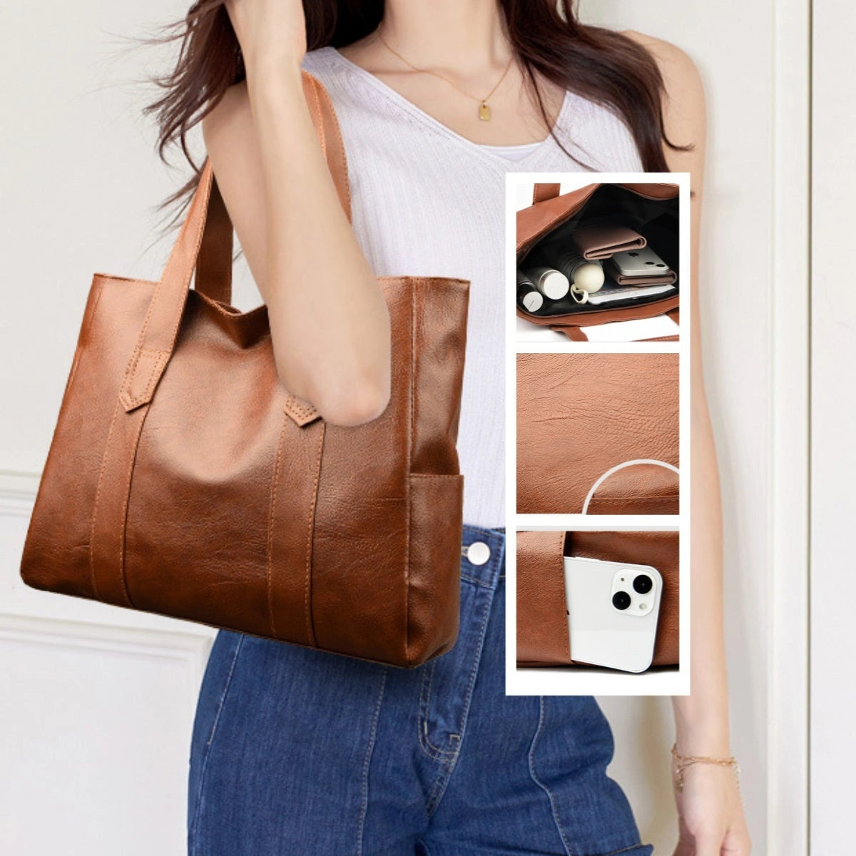 Stylish Large Capacity Commuter Shoulder Bag for Autumn and Winter