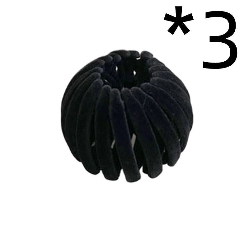 Velvet Bird's Nest Hair Ring Hairpin for High Ponytails