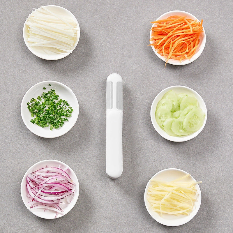3-in-1 Multifunctional Rotary Paring Knife with 360 Rotating Stainless Steel Blade
