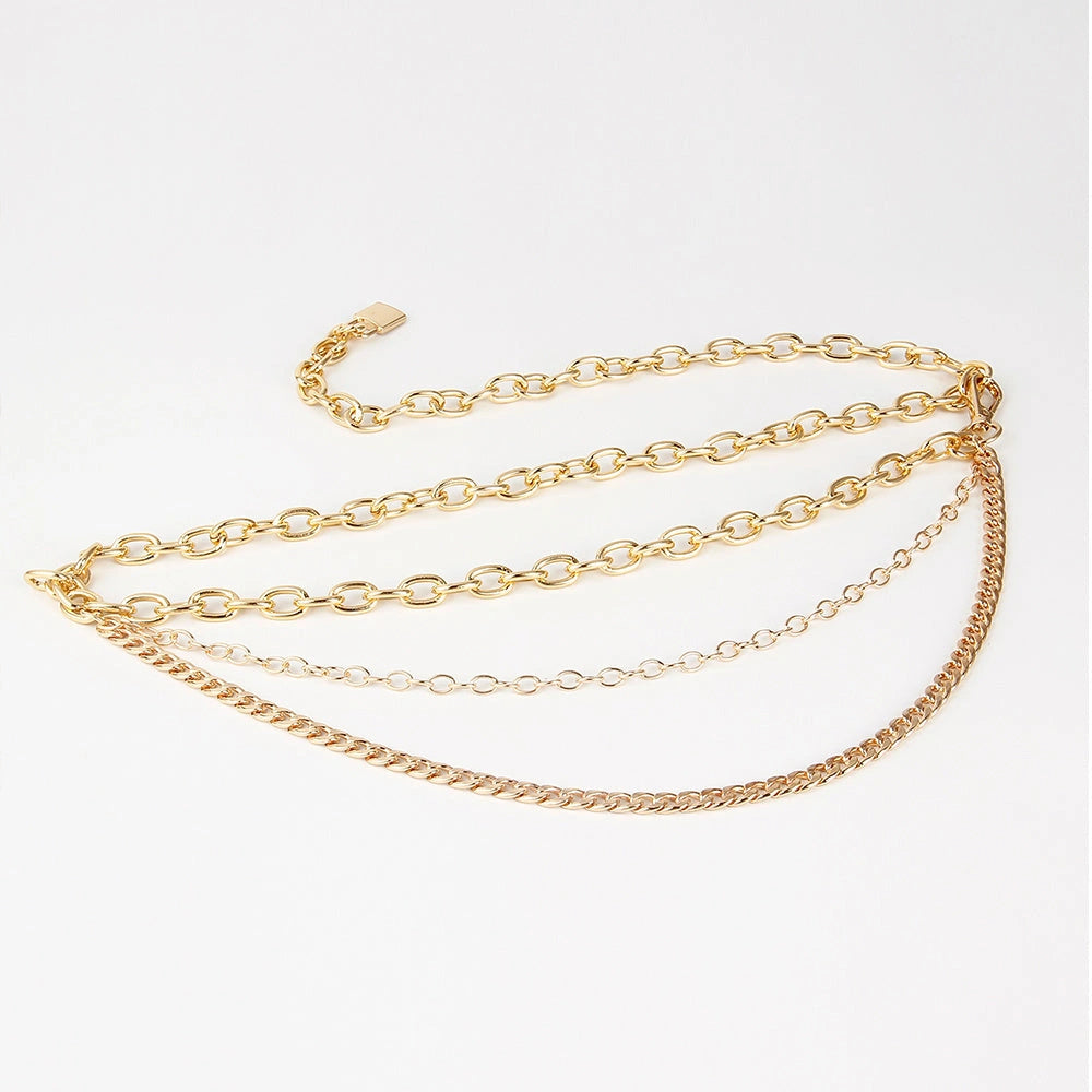 Adjustable alloy waist chain for summer styling