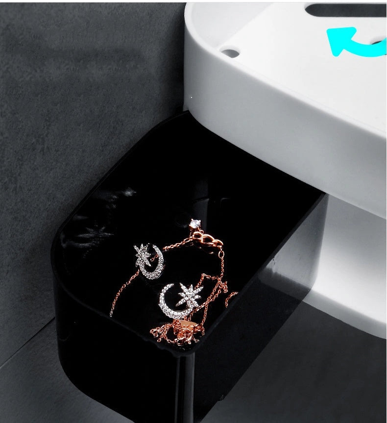 Double-layer Wall-mounted Corner Shelf for Bathroom and Kitchen Storage