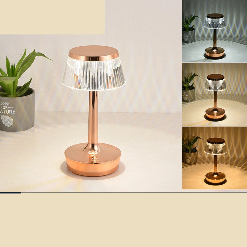 RAINCAP Crystal Table Lamp with USB Charging and Dimmable Colours