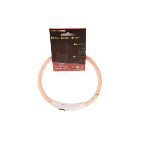 USB Rechargeable Pet Safety Collar with LED Glow for Night Walks