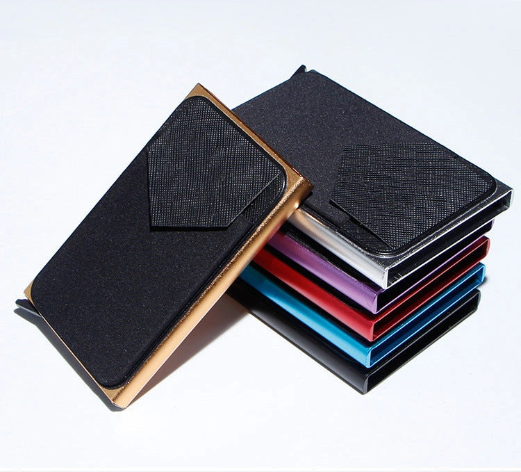 Aluminium Alloy Anti-theft Multi Card Holder with Lycra Cloth Strap