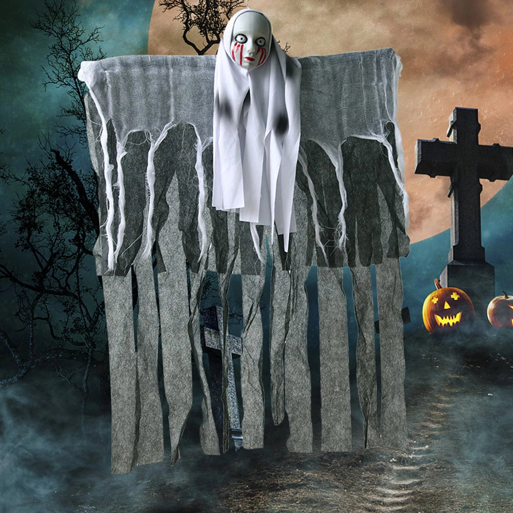 Skeleton Hanging Ghost Halloween Decoration for Haunted House and Party Scenes