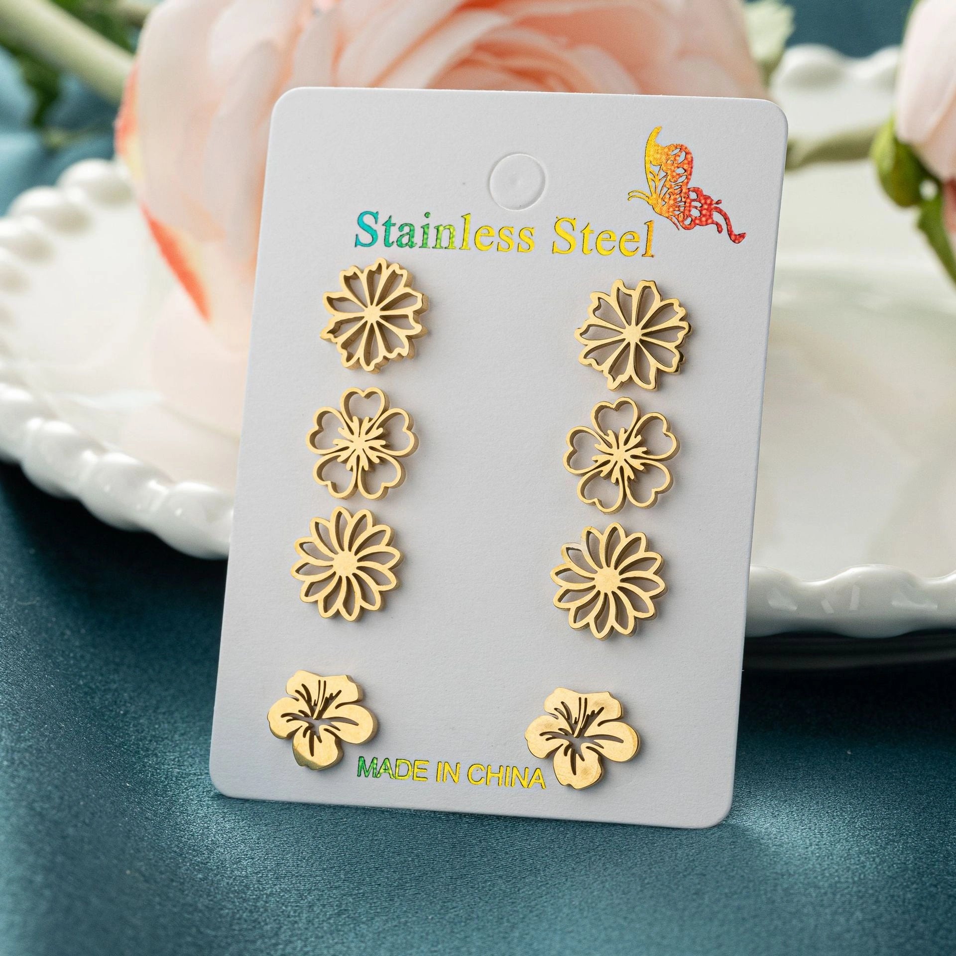 Fashion Simulation Stud Earrings Little Suit in Multiple Colours