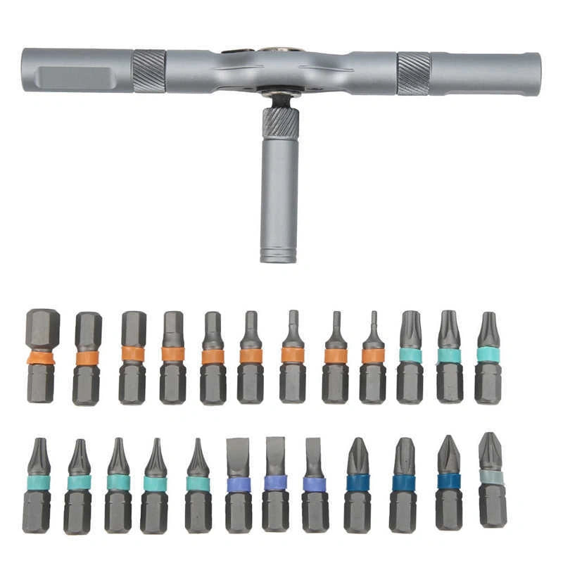 24-in-1 Ratchet Screwdriver Set with S2 Alloy Steel Bits and Lightweight Handle
