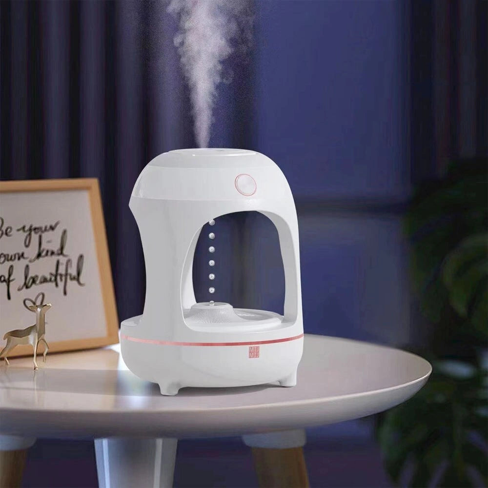 Levitating Water Drops Humidifier with LED Night Light and Air Purification