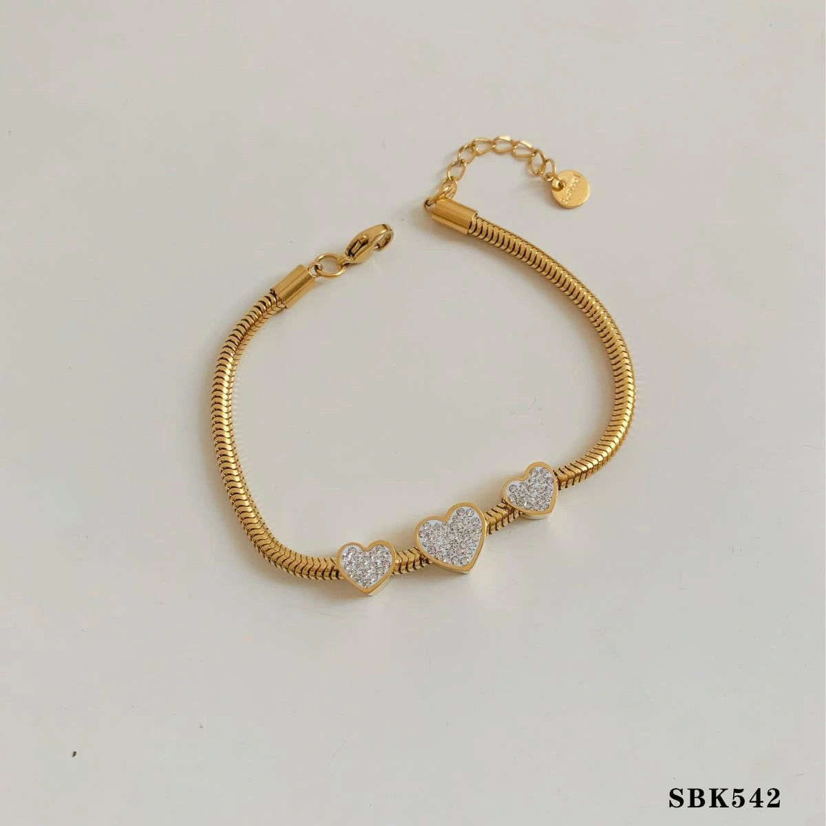 Retro Silver Crystal Heart Women's Bracelet Set with Adjustable Geometry Design