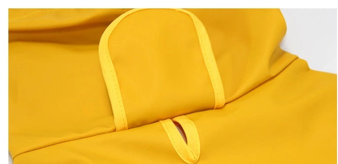 Transparent Brim Dog Raincoat with Adjustable Bellyband