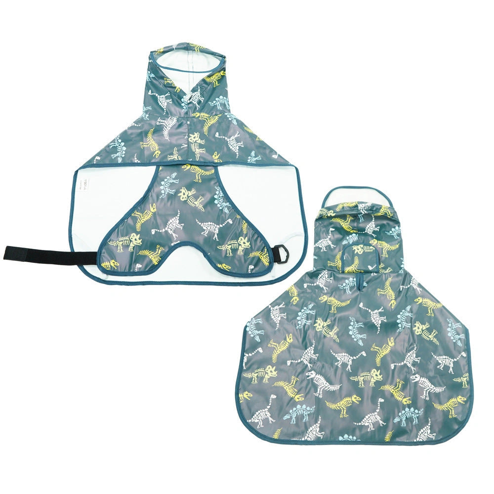 Transparent Brim Dog Raincoat with Adjustable Bellyband