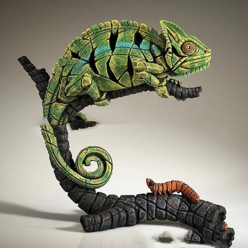 Contemporary Animal Sculpture: Hand-painted Resin Decoration