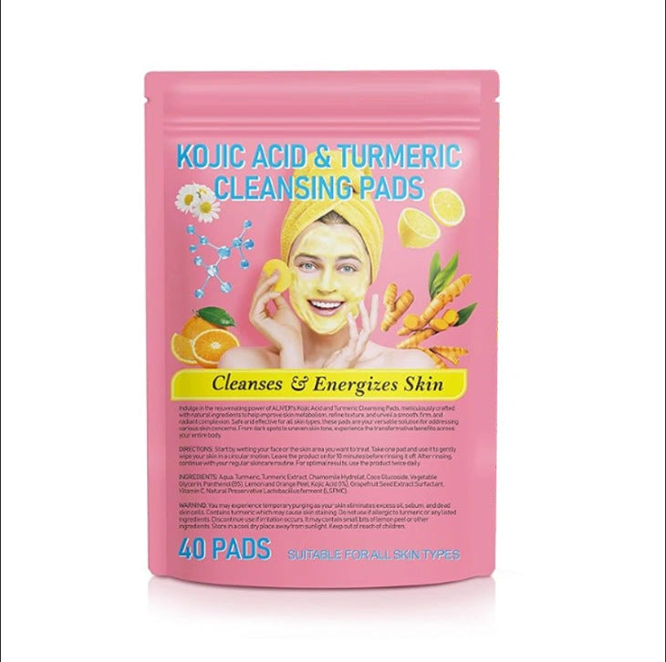 Turmeric Kojic Acid Cleansing Pads for Radiant Skin
