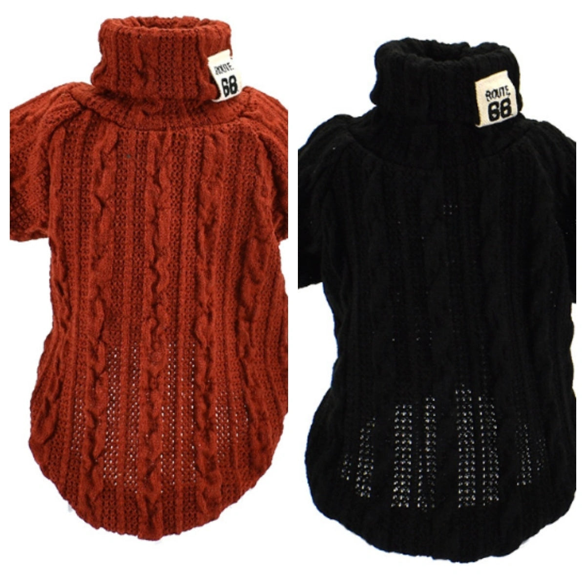 Dog Sweater Turtleneck in Acrylic for Small to Medium Dogs