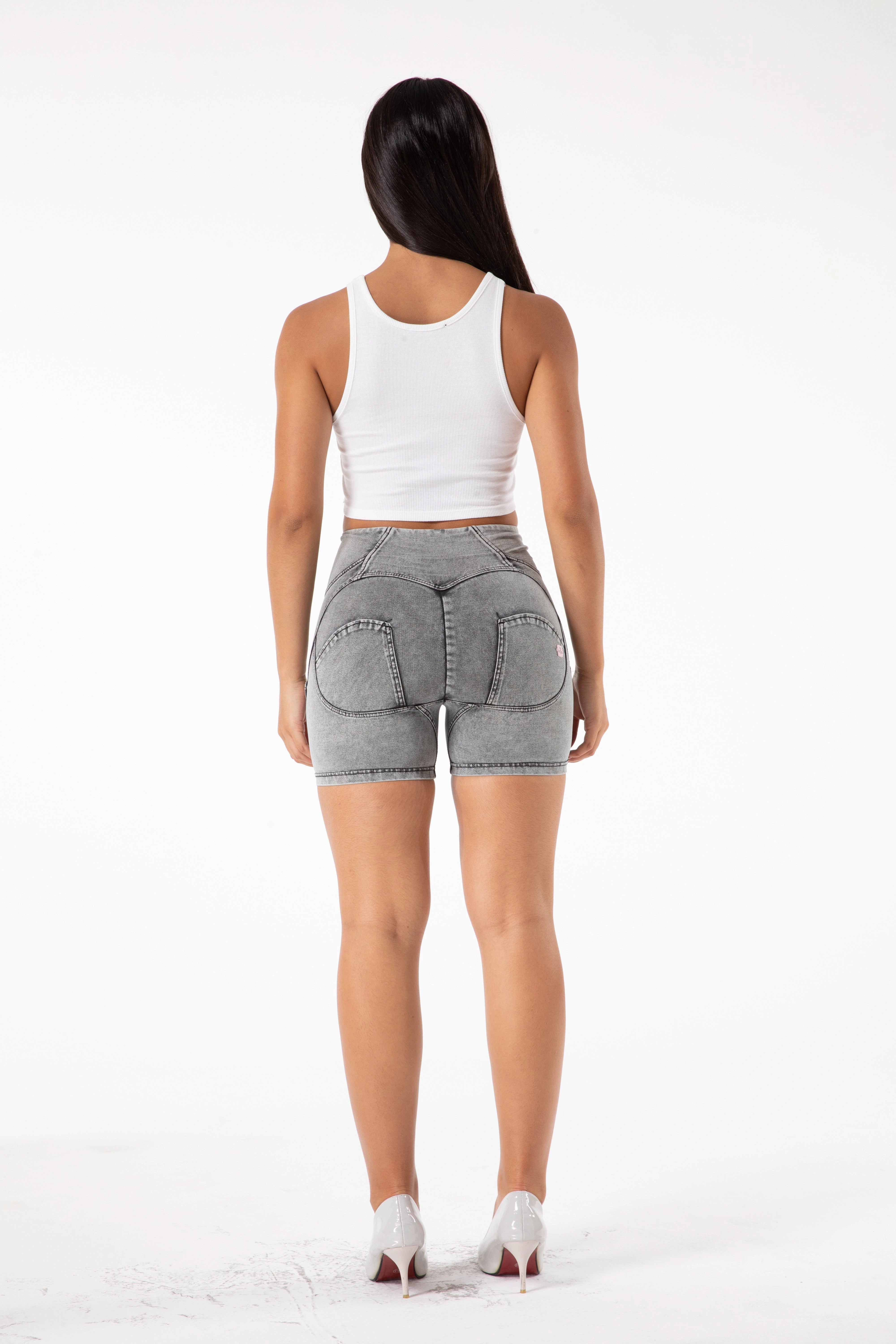 Shascullfites Melody High Waisted Denim Shorts with Soft Stretch
