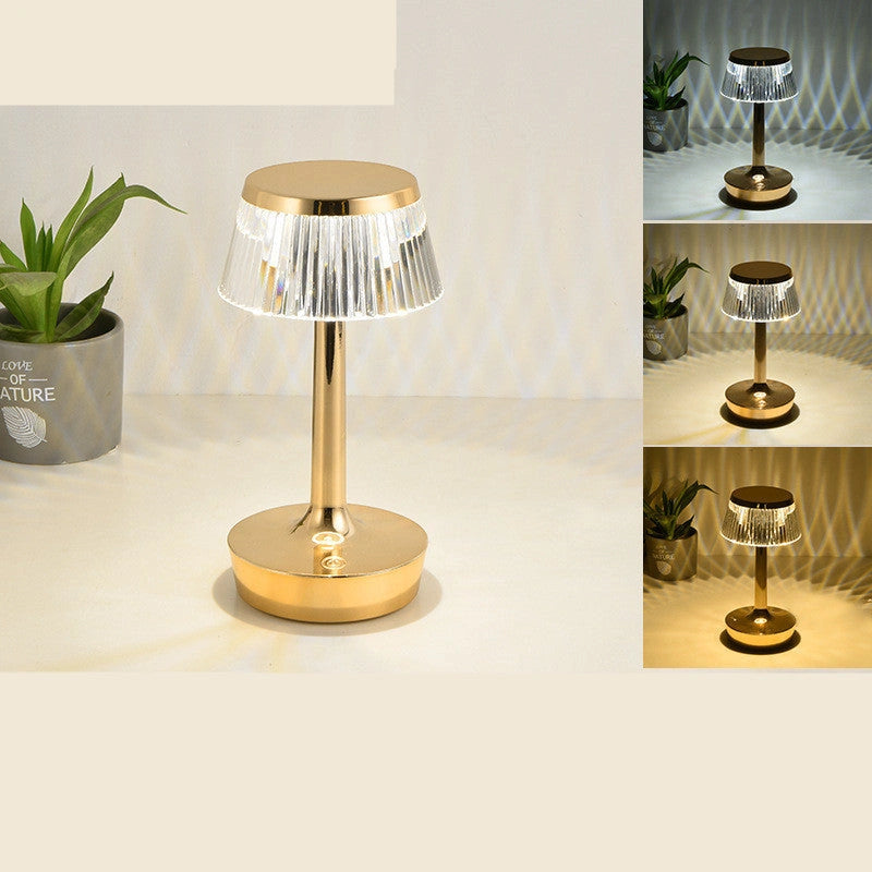 RAINCAP Crystal Table Lamp with USB Charging and Dimmable Colours