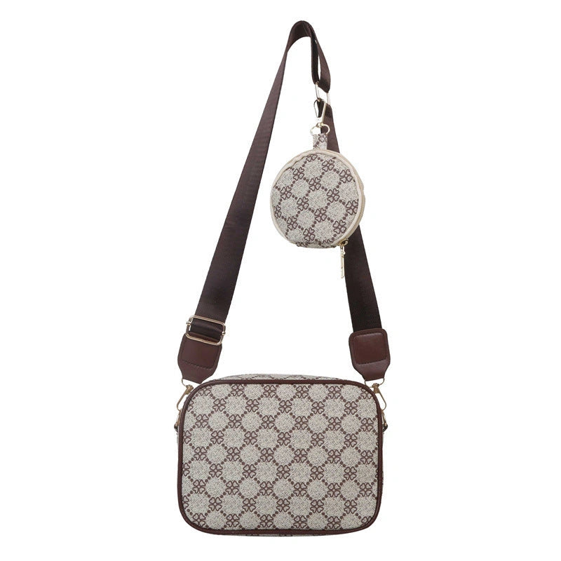 Trendy Women's Crossbody Square Pouch with Shoulder Strap