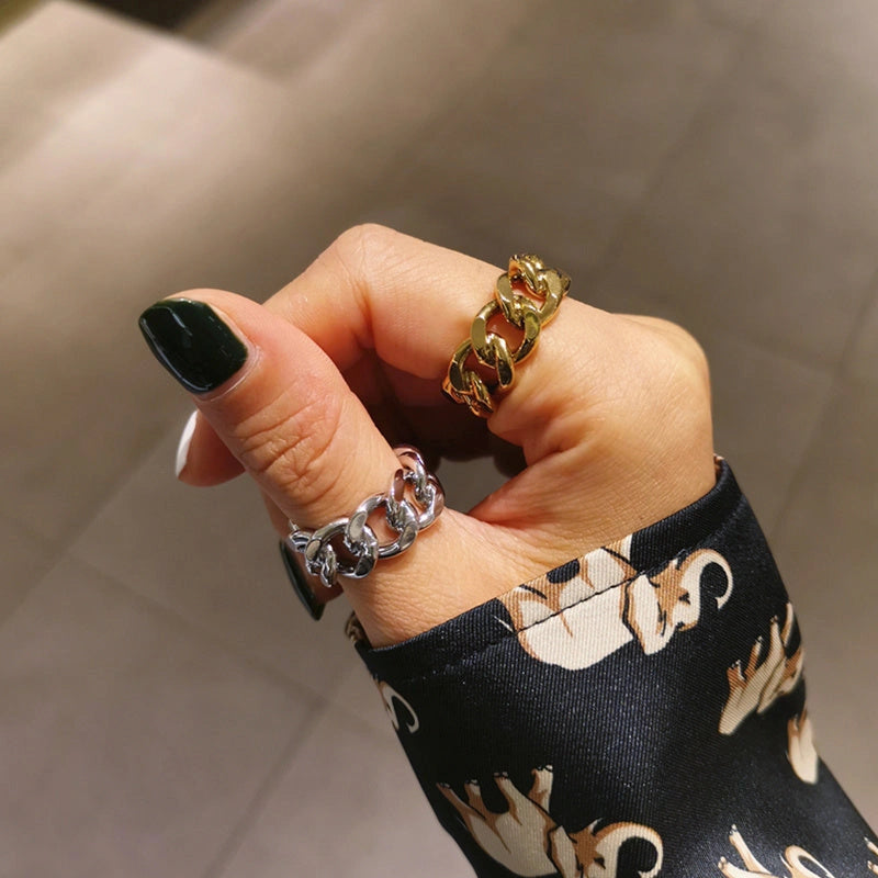Adjustable aluminium alloy ring chain with electroplated finish