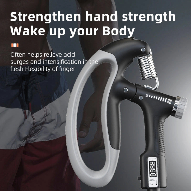 Smart Counting Grip with Adjustable Resistance 10-100KG for Hand and Arm Training