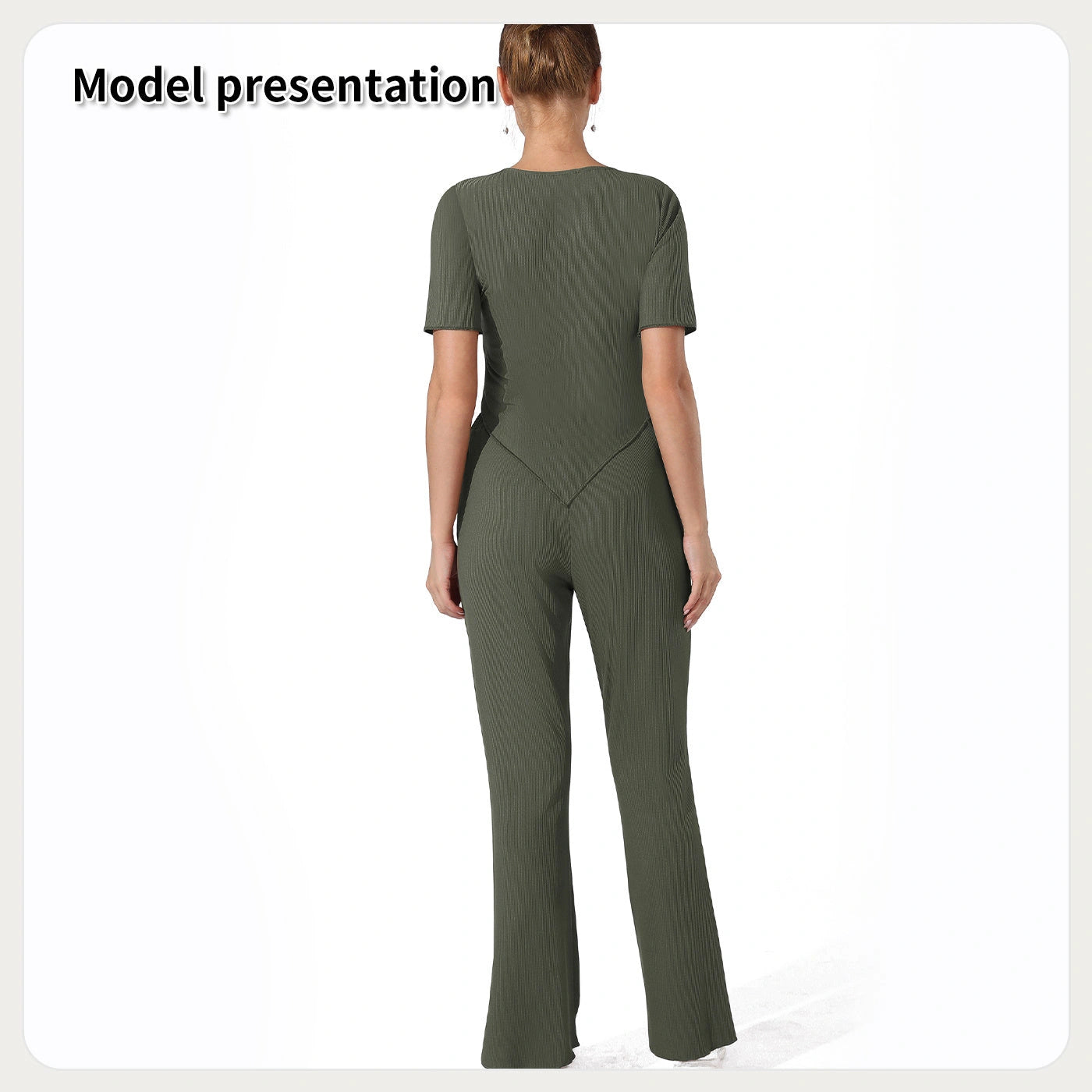 Dark Green Top and Pants Set for Comfortable Wear
