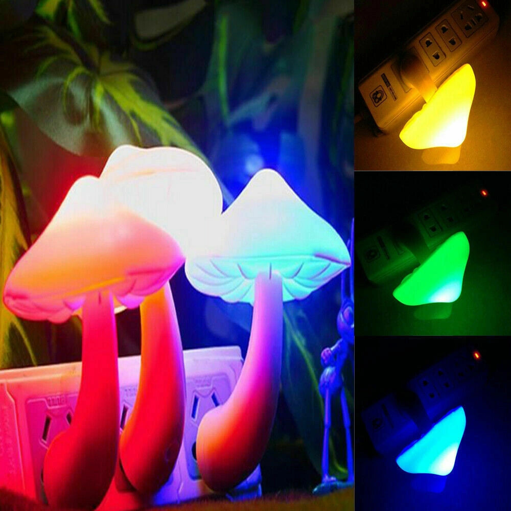 Mushroom-shaped LED Lights with Automatic Sensors for Indoor Decoration