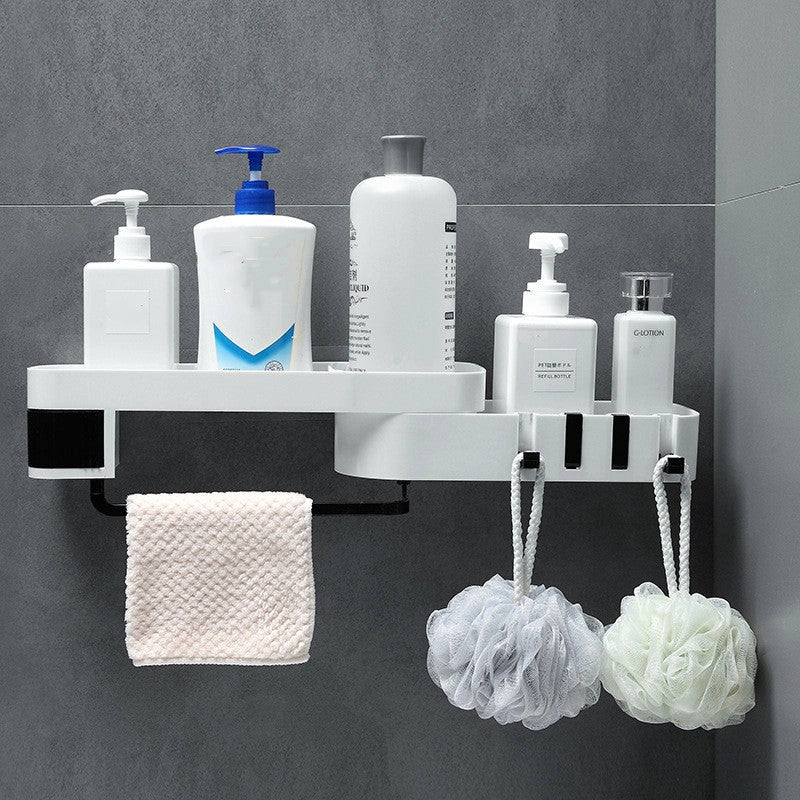 Double-layer Wall-mounted Corner Shelf for Bathroom and Kitchen Storage