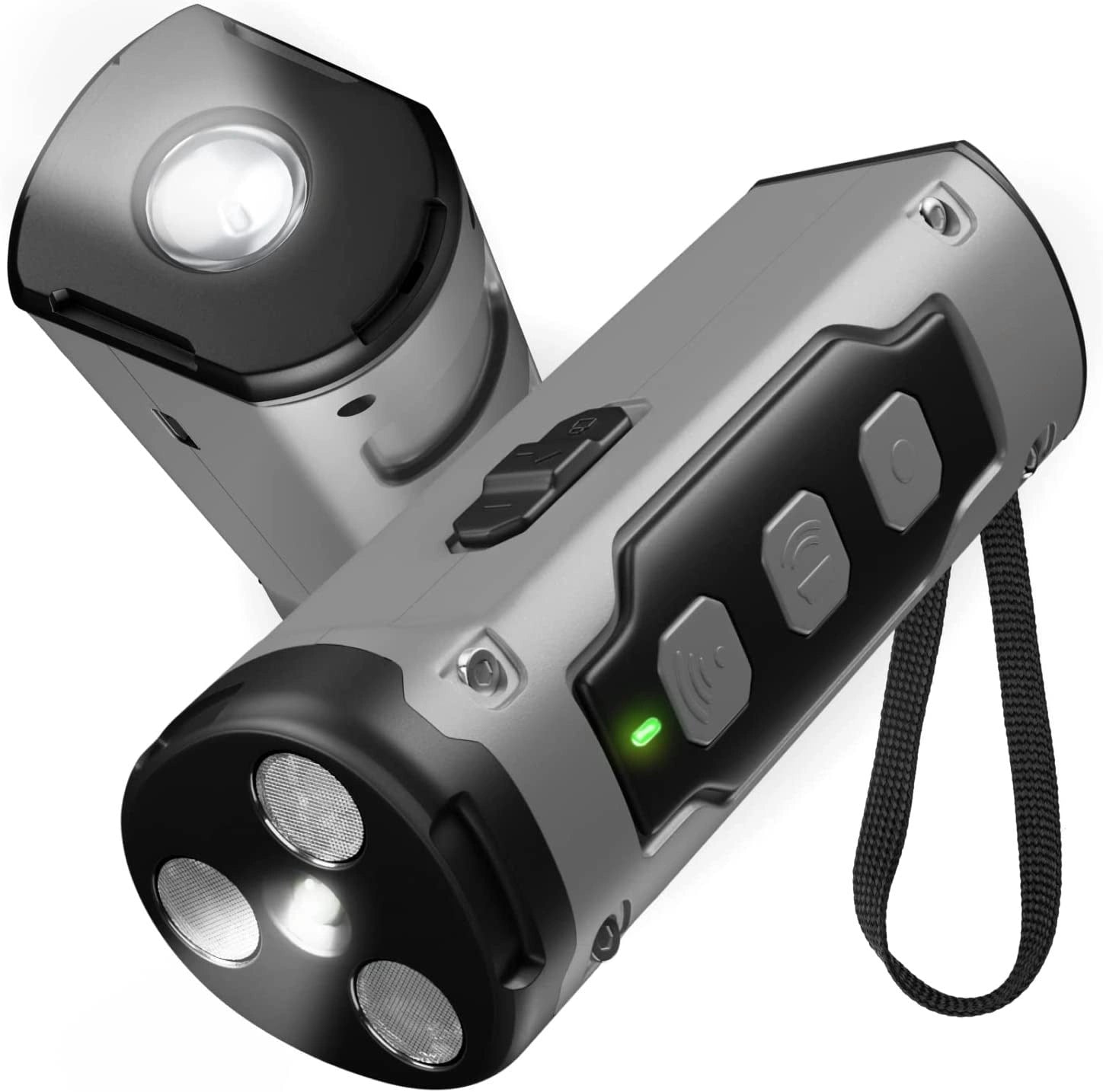 Dog Drive Ultrasonic Three-head Bark Plug Torch with LED Flashlight