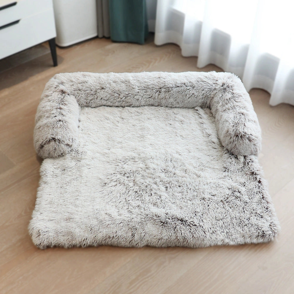 Removable pet dog mat with soft velvet fabric and self-warming polyester inner layer