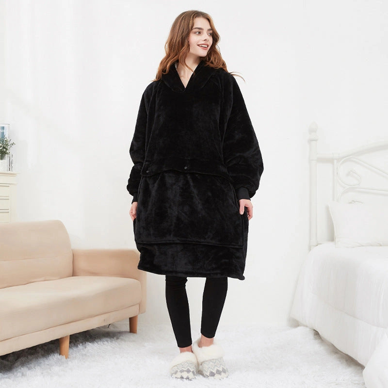 USB Heated Oversized Hoodie Blanket with Large Back Heating Area