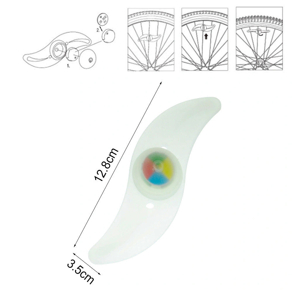 Bicycle Spokes LED Safety Light with Waterproof Design