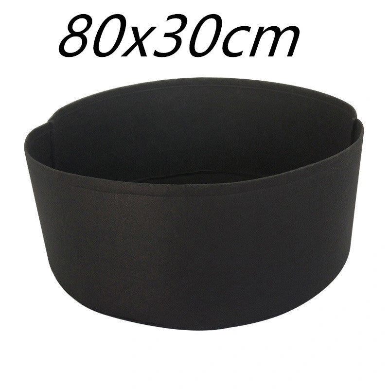 Round fabric grow bags for garden plants with automatic water drainage
