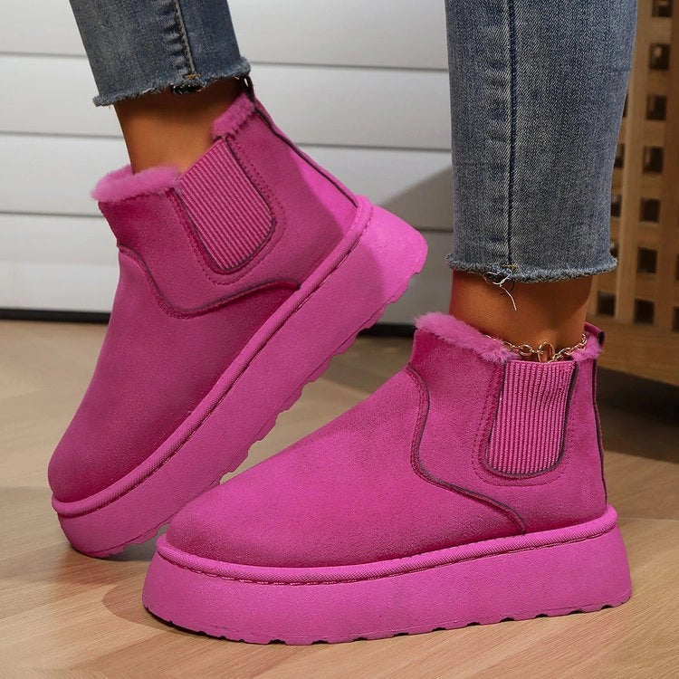 Stylish Women's Winter Snow Boots with Thick Sole