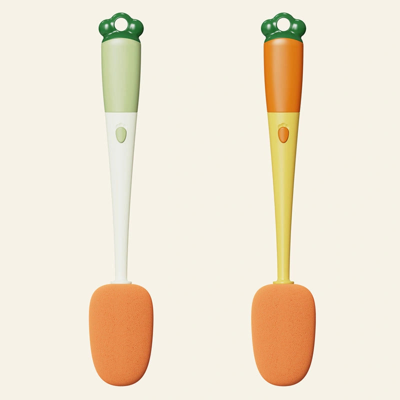 3-in-1 Multifunctional Cleaning Brush with Long Handle and Carrot Design