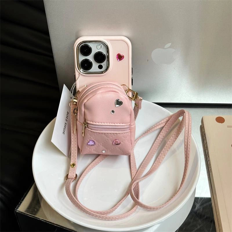 Crossbody Wallet Phone Case for ApplePhone with Removable Shoulder Strap