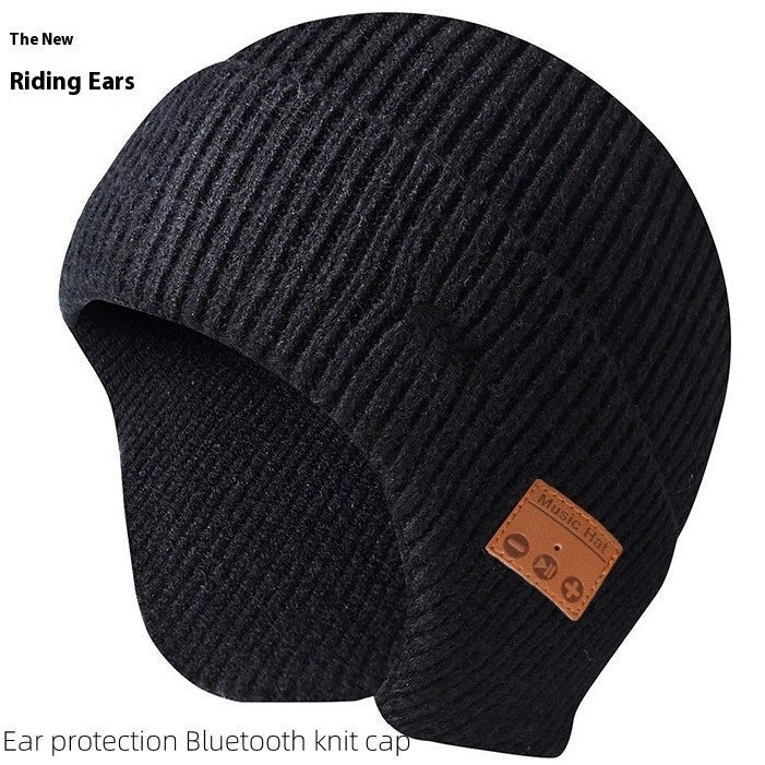 Thickened Blue Tooth Cap Knitted with Dome Crown and USB Charging Cable