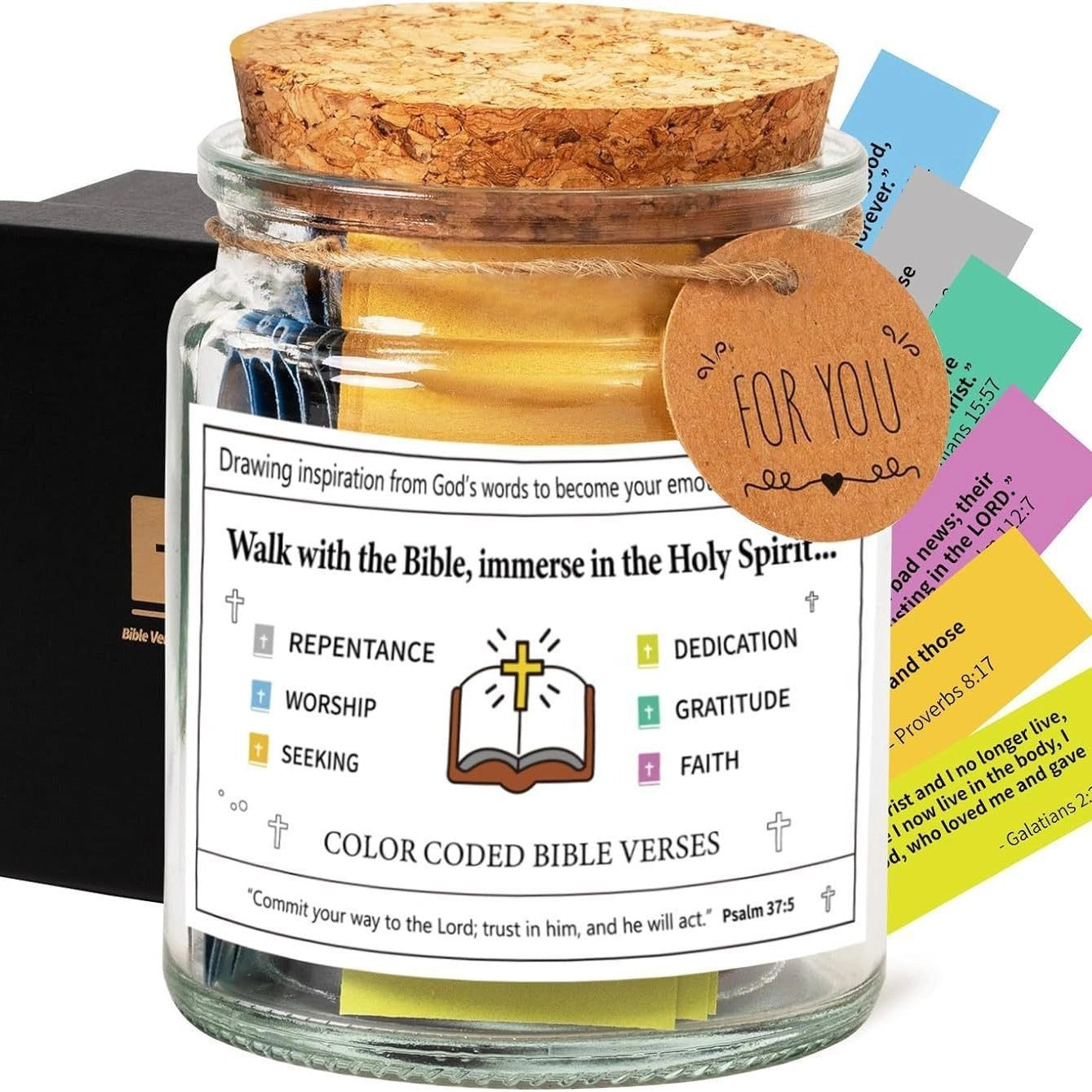 Bible Verses In A Jar 90 Verses Jar with Cartoon Style Design