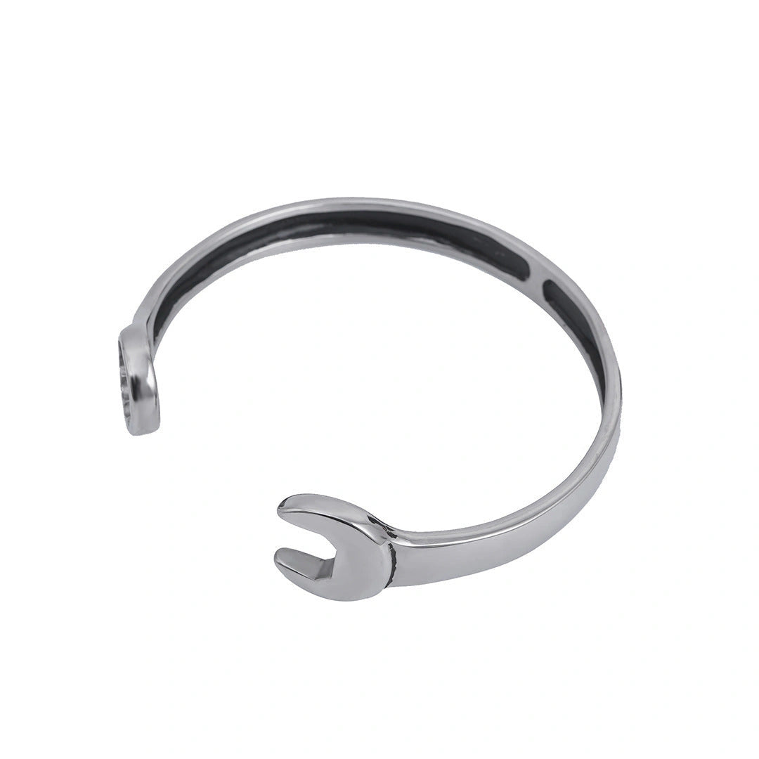 Stainless Steel Wrench Screw Bracelet with Titanium Finish