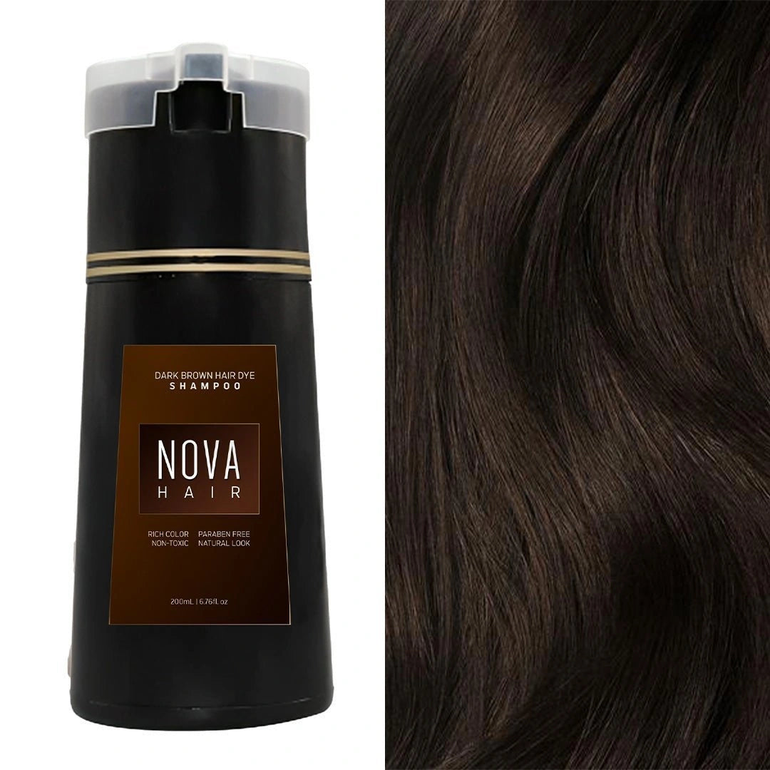 3-in-1 Hair Dye Shampoo for Natural Fast Grey Coverage