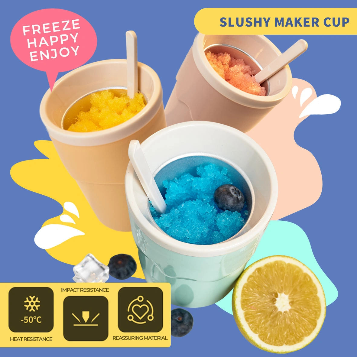 Slushy Cup Ice Cream Maker for Quick Frozen Treats at Home