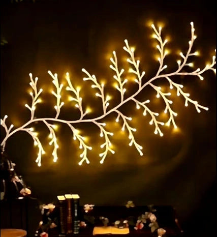 Flexible DIY Willow Vine Branch LED Light Garland for Festive Decor