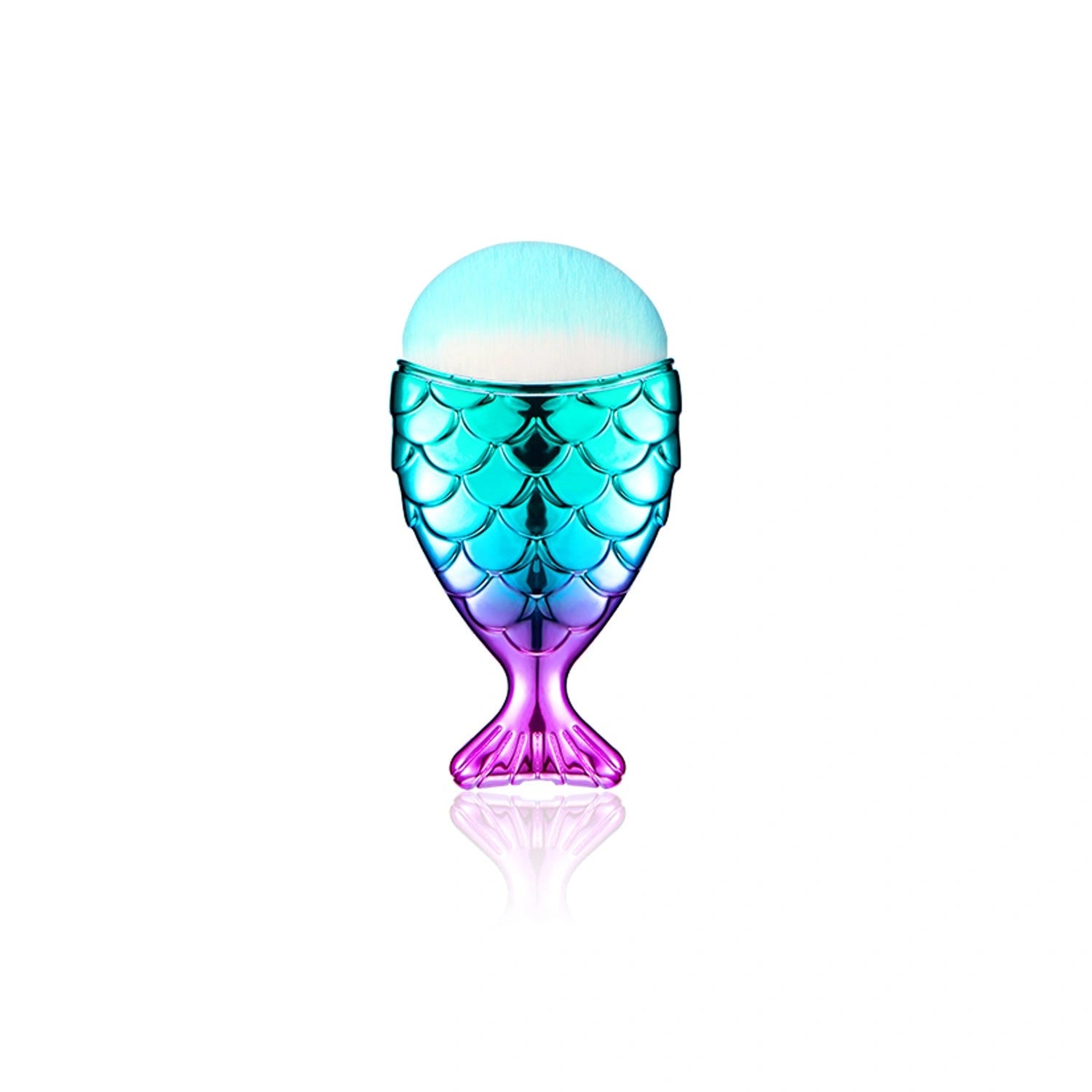 11-piece Mermaid Themed Makeup Brush Set with Synthetic Fibres