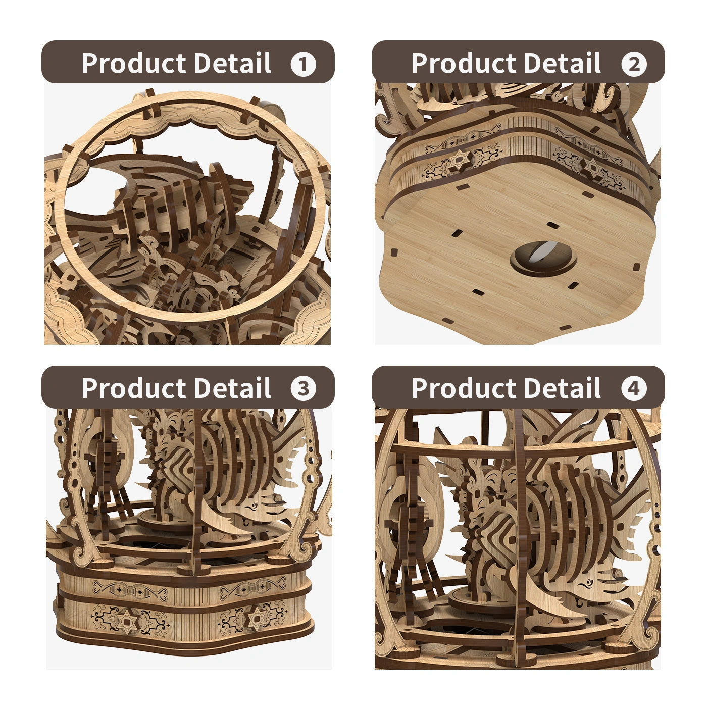 Fashion Simple Oak Oasis Shape Puzzle Toys - Educational Wooden Puzzle