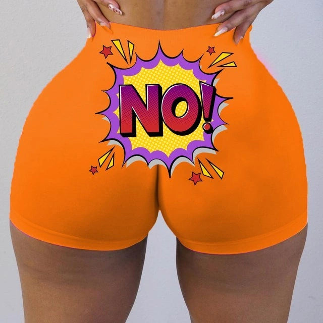 Cotton Plus Size Graphic Biker Shorts in Multiple Colours