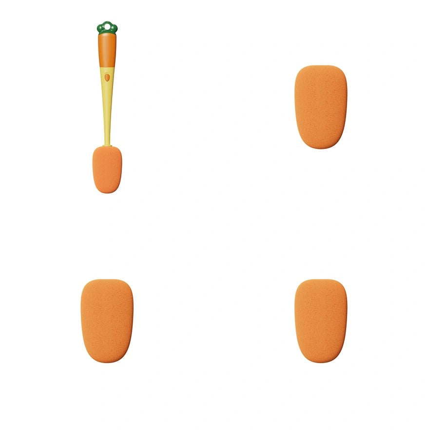 3-in-1 Multifunctional Cleaning Brush with Long Handle and Carrot Design