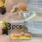 DIY Tulip Night Lamp with Decorative Mirrors and LED Table Lights